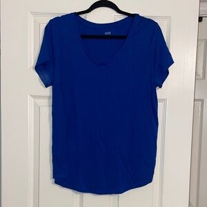 a.n.a Scoop Neck Short Sleeve Tee - Blue